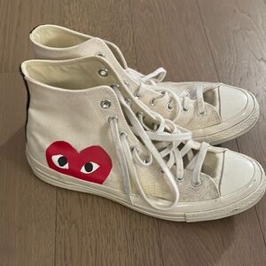 White High-Top Sneakers CDG